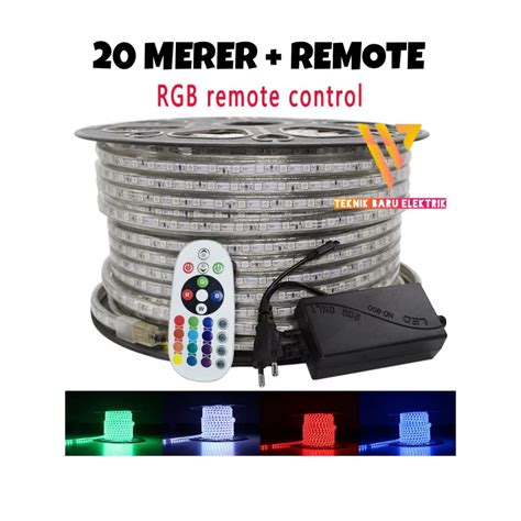 Jual LAMPU 5M 10M 15M 20M 30M LED STRIP SELANG RGB SMD 5050 220V AC