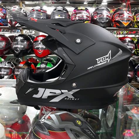 Jual Helm Full Face Motorcross Jpx Solid Black Doff Di Lapak Star