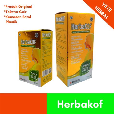 Jual Herbakof Sirup Obat Batuk Herbal Shopee Indonesia