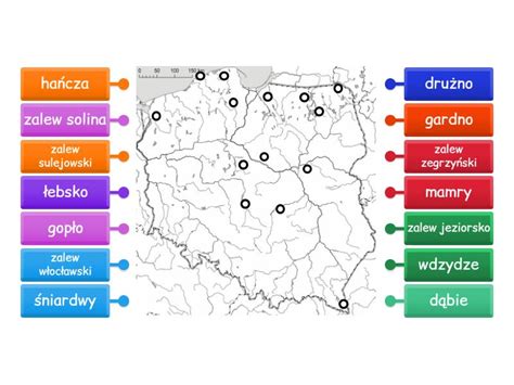 Mapa Jeziora I Zalewy Polski Geo Labelled Diagram