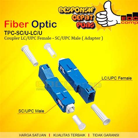 Jual Fiber Optic LC UPC Female To SC UPC Male Adapter FO LC SC Adapter