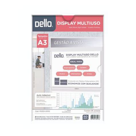 Expositor Quadro De Aviso Multiuso A Cristal Dello