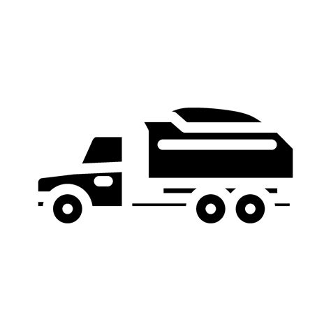 Gravel Truck Civil Engineer Glyph Icon Vector Illustration 26114516
