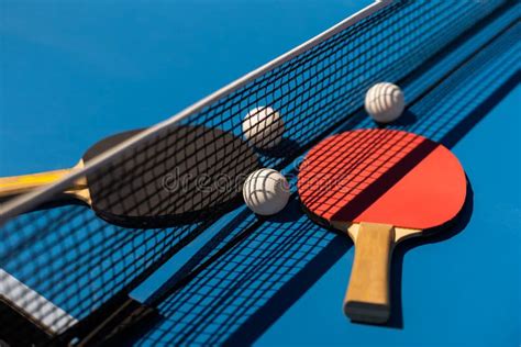 Table Tennis Ball And Bat Stock Photo Image Of Challenge