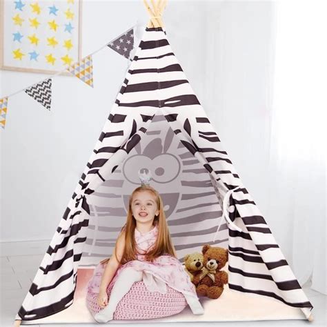 Tipi Tente Tipi pour Enfant avec fenêtre rembourrée et fenêtre pour