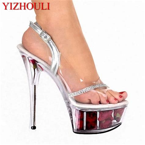 15cm High Heeled Sandals Nightclub Dance Shoes Pole Dancing Shoes Model