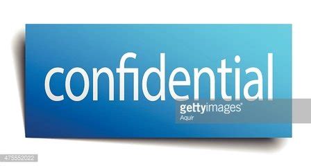 Confidential Blue Paper Sign Isolated On White Stock Vector | Royalty ...