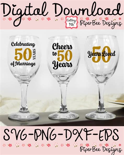 50th Anniversary Svg Cheers To 50 Years Svg 50 Years Loved Etsy