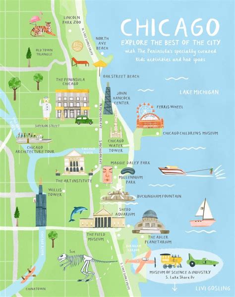 Chicago Illustration Australian Traveller Livi Gosling Map Of