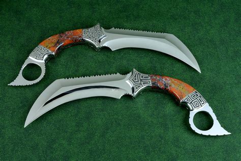 Titan Custom Handmade Karambit Knife Pair By Jay Fisher