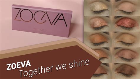 Zoeva Together We Shine Eye Shadow Palette All Swatches On