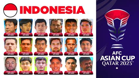 INDONESIA SQUAD AFC ASIAN CUP 2023 AFC ASIAN CUP QATAR 2023 YouTube