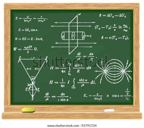 Formulas Physics Written Chalk On Blackboard Stock Vector Royalty Free 93795724 Shutterstock