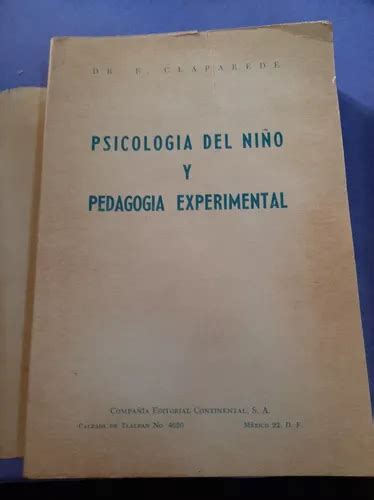 Psicolog A Del Ni O Y Pedagog A Experimental Mebuscar M Xico