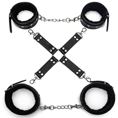 Sex Toys Handcuffs Sm Binding Set Handcuffs Binding Cross Buckle Plush