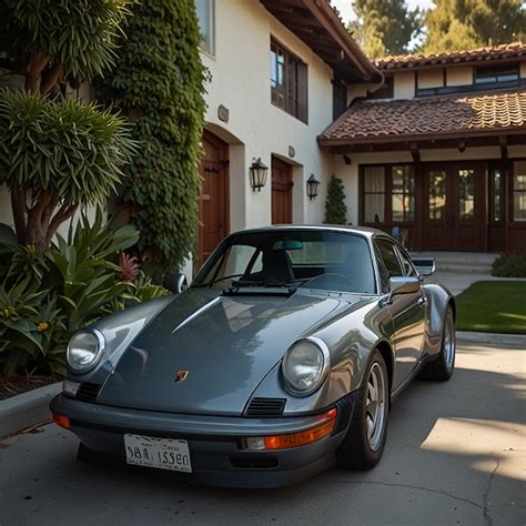 Premium Photo Classic Porsche At 80s California Mansion