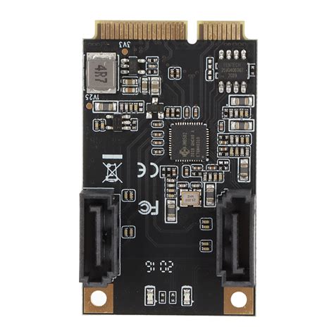 Mini Pci E To 2 Port Sata Expansion Card 6gbps Fast Transmission Speed Pci E 3 0 Bandwidth Mini