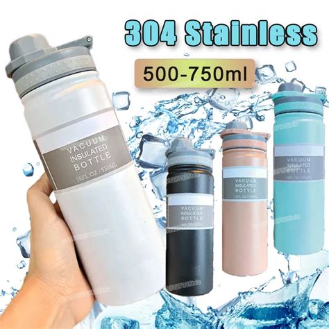 304 A O Inoxid Vel Thermos Cup 500 Ml 750ml Grande Capacidade Esporte