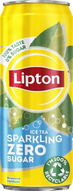 Frisdrank Lipton Ice Tea Sparkling Zero Blik Ml Milliliter Bij