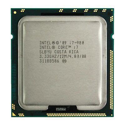 Intel Core i7-980 CPU 3.33GHz six-Core 12M LGA 1366/Socket B Processor ...