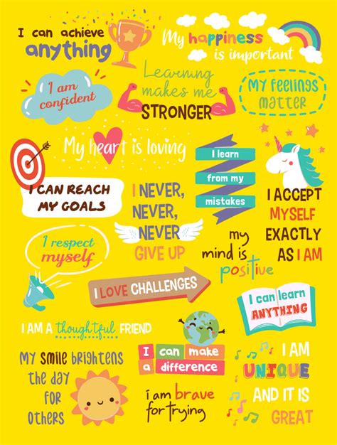 55 Powerful Positive Affirmations for Kids – Free Printable Inside ...