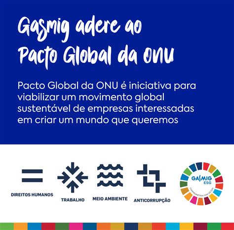 Gasmig Adere à Pacto Global Da Onu