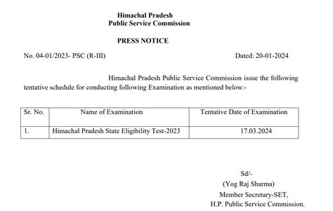 Hp Set Exam Date Exam Schedule Pdf Link