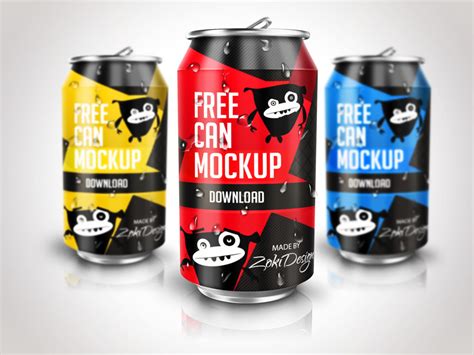 Soda Can Mockup PSD - Mockup Love