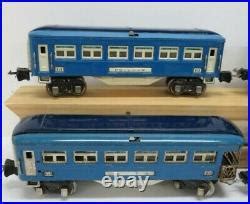 Lionel Prewar O Gauge Blue Comet Cars Set Of Four