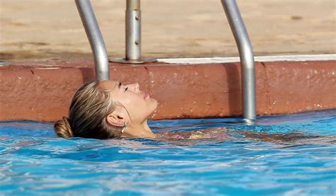 Arabella Chi In A Bikini By The Pool On Holiday In Ibiza CelebMafia