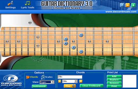 Daccord Guitar Chord Dictionary 30 Music Software For Pc