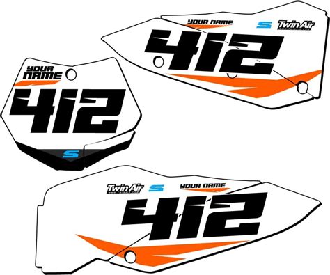 Amazon 2007 2010 SXF SG64 Custom MX Number Plates Senge Graphics