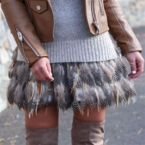 Feather Skirt Holiday Party Inspiration - The House of Sequins