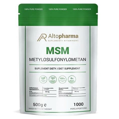 ALTO PHARMA MSM Siarka Organiczna Proszek 500g Cena Opinie Wskazania