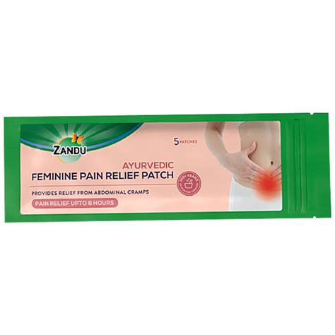 Buy Zandu Feminine Pain Relief Patch Ayurvedic For Abdominal Cramps Lasts Up To 8 Hours