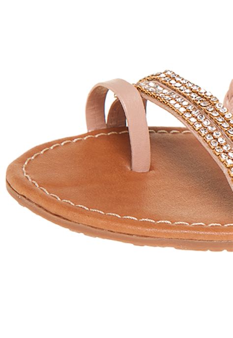 Rasteira Dafiti Shoes Tiras Nude Compre Agora Dafiti Brasil