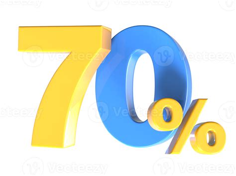 70 Number Gold 3d Render 27255128 Png
