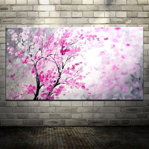 Hand Painted Cherry Blossom Canvas Wall Art