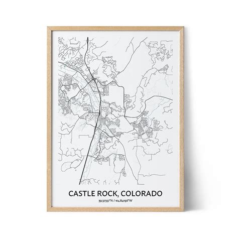 Castle Rock Map Poster - Your City Map Art - Positive Prints