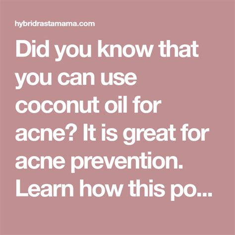 Coconut Oil For Acne Coconut Oil For Acne Coconut Oil Skin Care