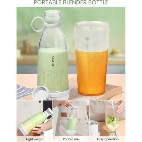 Portable Blender Ml Mixeur Personnel Mini Shaker Rechargeable Par