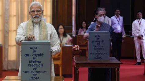 Vice Presidential Poll PM Modi Sonia Gandhi Cast Their Vote INDToday