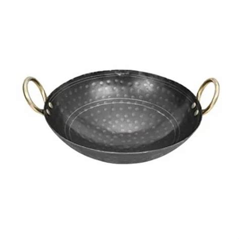 Round Handmade Cast Iron Kadhai Capacity 250ml Size 12 Inch At Rs