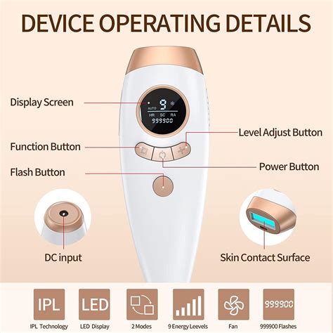 Ipl Hair Removal Device Laser Permanent 3 In 1 999 900 Flashes Fda Cleared Home Use For