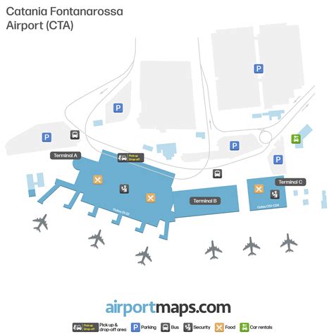 Mapa Del Aeropuerto De Catania Fontanarossa