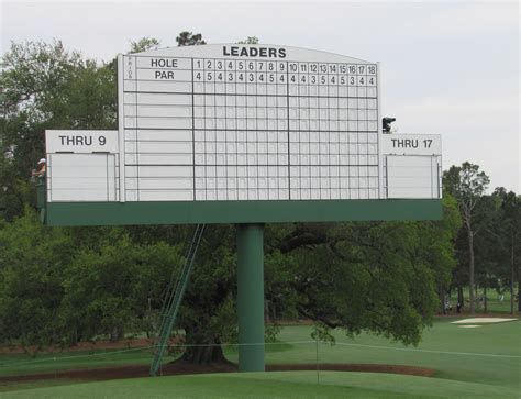 Masters Scoreboard Gregg Borodaty