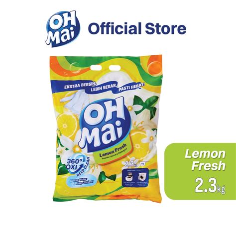 Oh Mai Laundry Powder Detergent Lemon Fresh 23kg Shopee Malaysia