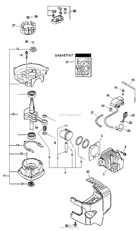 Illustrated Diagram Of Sears Tiller Parts