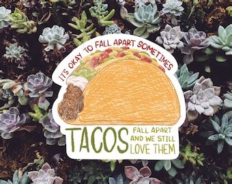 Tacos Fall Apart Sticker Etsy