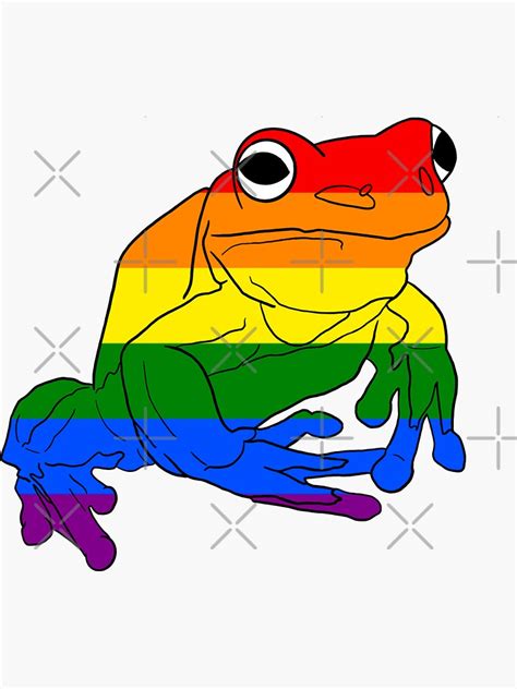 Pride Frog Sticker By Art As Academia Redbubble